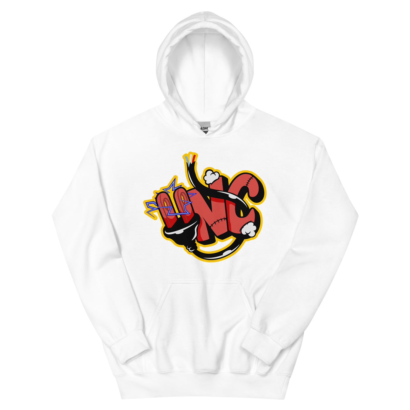 UNC Plugged In hoodie (Red Yellow) - Unique Sweatsuits, hats, tees, shorts, hoodies, Outwear & accessories online | Uneekly Nsane